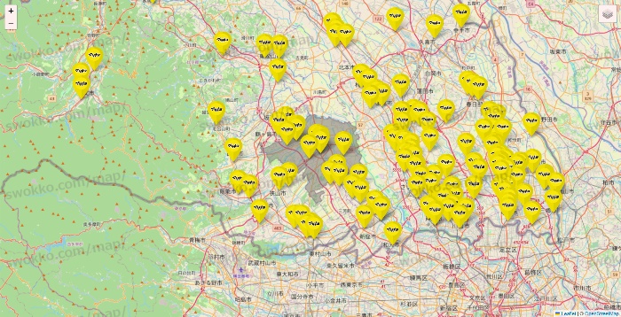 埼玉県のマツモトキヨシの店舗地図