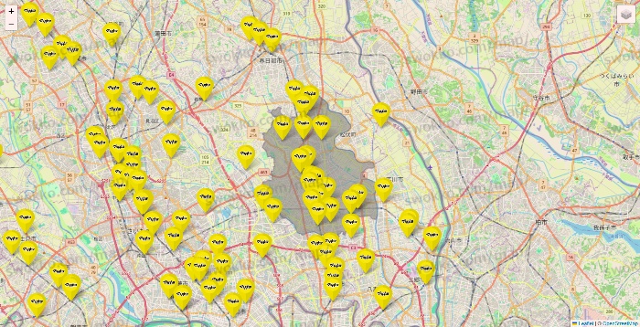 埼玉県のマツモトキヨシの店舗地図