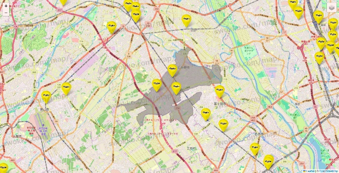 埼玉県のマツモトキヨシの店舗地図