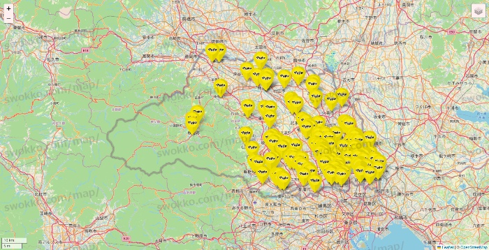 埼玉県のマツモトキヨシの店舗地図