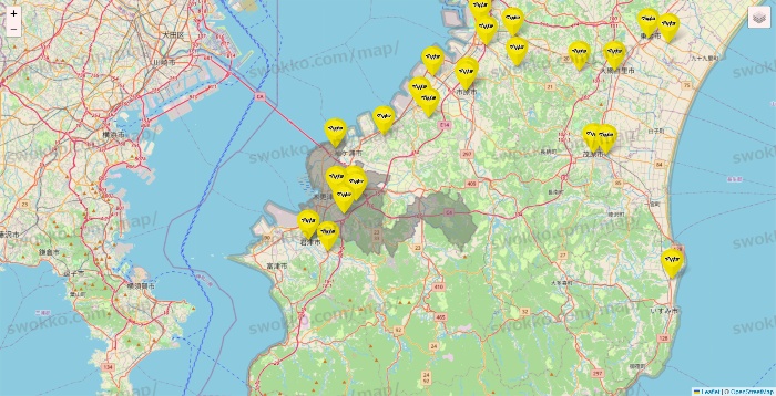 千葉県のマツモトキヨシの店舗地図