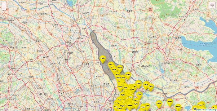 千葉県のマツモトキヨシの店舗地図