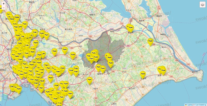 千葉県のマツモトキヨシの店舗地図
