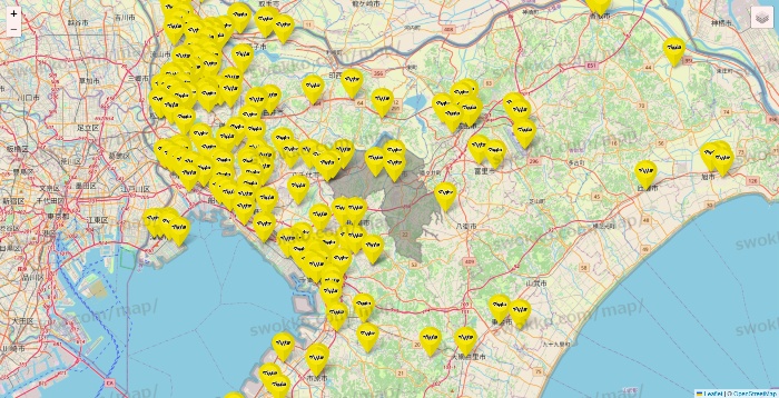 千葉県のマツモトキヨシの店舗地図