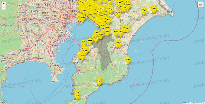 千葉県のマツモトキヨシの店舗地図