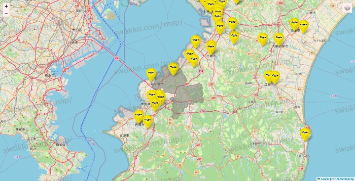 千葉県のマツモトキヨシの店舗地図