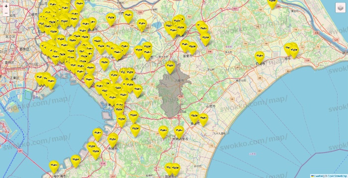 千葉県のマツモトキヨシの店舗地図