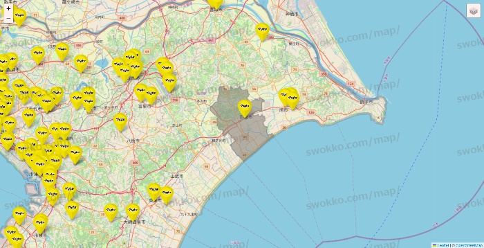 千葉県のマツモトキヨシの店舗地図