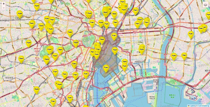 東京都のマツモトキヨシの店舗地図