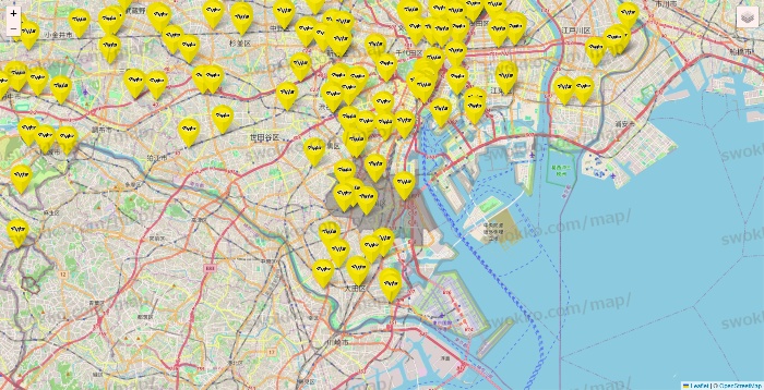 東京都のマツモトキヨシの店舗地図