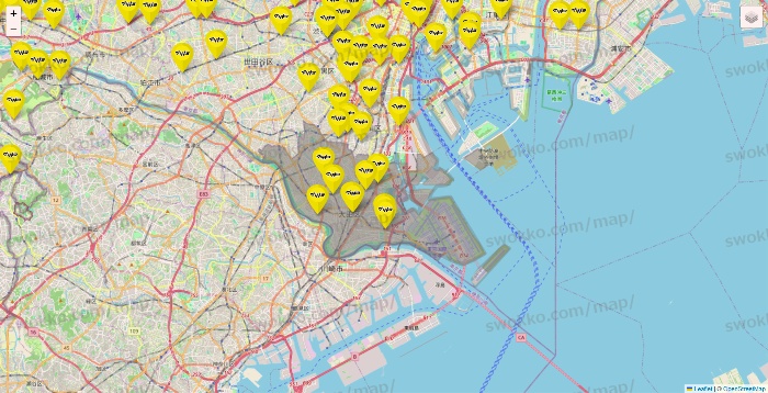東京都のマツモトキヨシの店舗地図