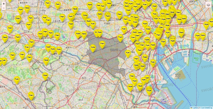 東京都のマツモトキヨシの店舗地図