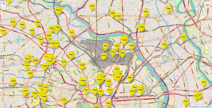 東京都のマツモトキヨシの店舗地図
