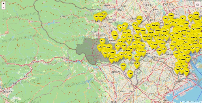 東京都のマツモトキヨシの店舗地図