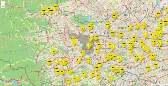 東京都のマツモトキヨシの店舗地図