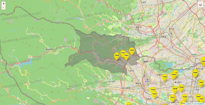 東京都のマツモトキヨシの店舗地図
