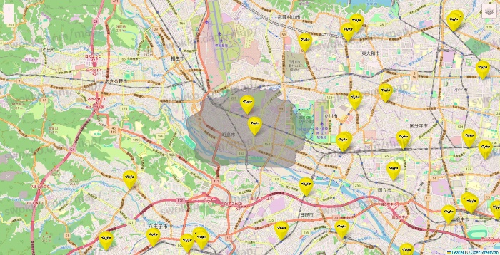 東京都のマツモトキヨシの店舗地図