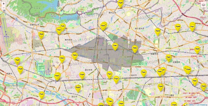 東京都のマツモトキヨシの店舗地図