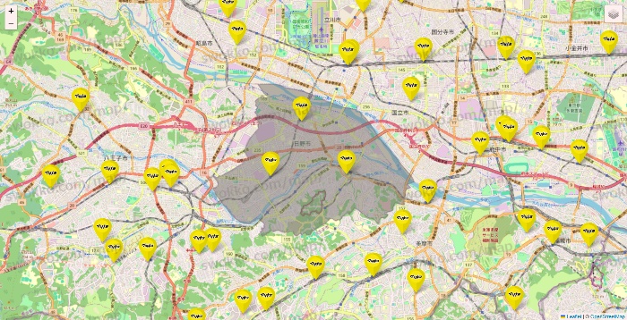 東京都のマツモトキヨシの店舗地図