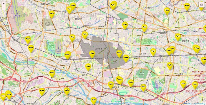東京都のマツモトキヨシの店舗地図
