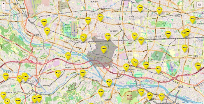 東京都のマツモトキヨシの店舗地図