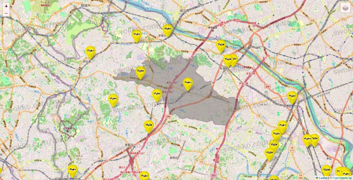 神奈川県のマツモトキヨシの店舗地図