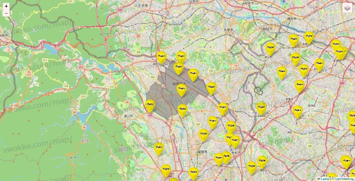 神奈川県のマツモトキヨシの店舗地図