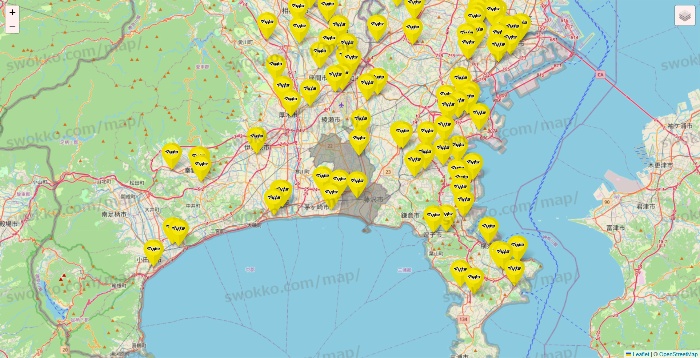 神奈川県のマツモトキヨシの店舗地図