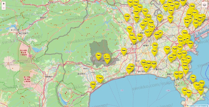 神奈川県のマツモトキヨシの店舗地図