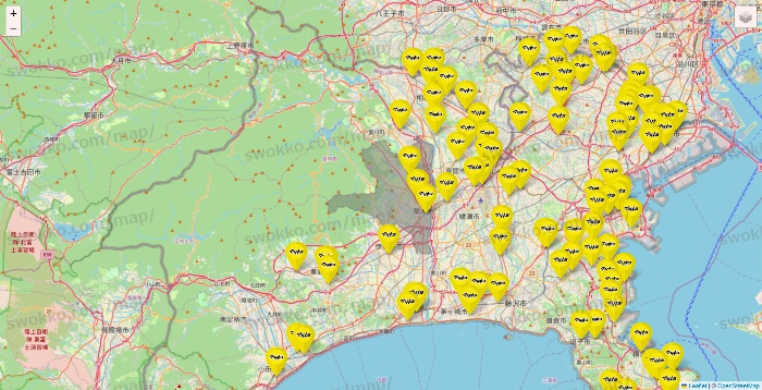 神奈川県のマツモトキヨシの店舗地図