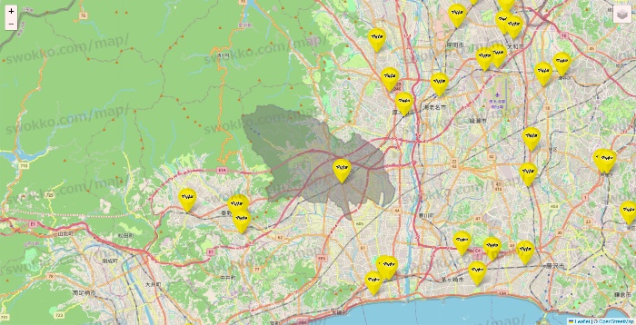 神奈川県のマツモトキヨシの店舗地図