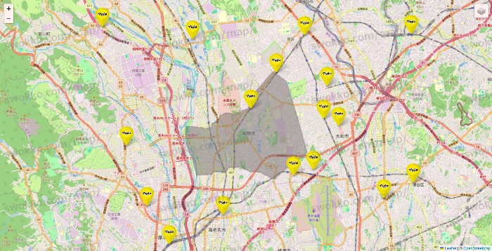 神奈川県のマツモトキヨシの店舗地図
