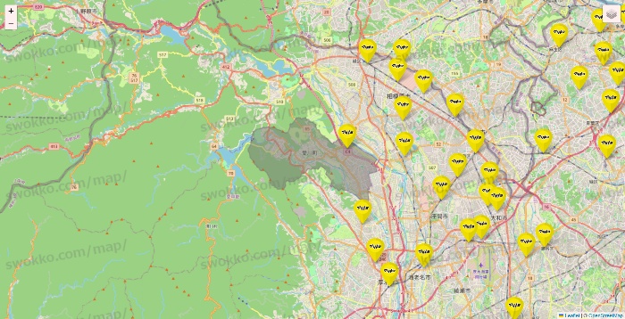 神奈川県のマツモトキヨシの店舗地図