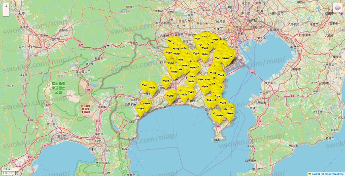 神奈川県のマツモトキヨシの店舗地図