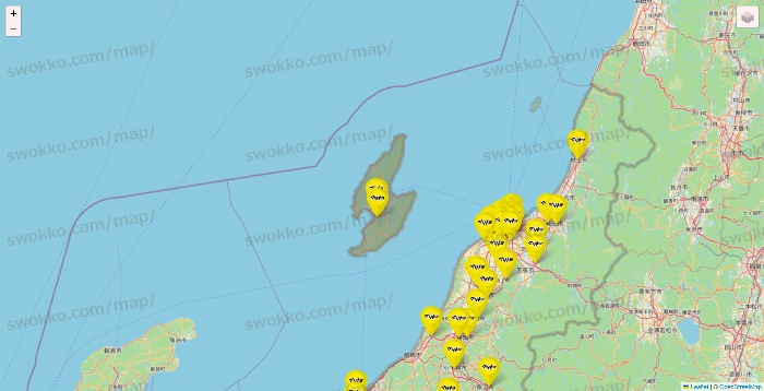 新潟県のマツモトキヨシの店舗地図