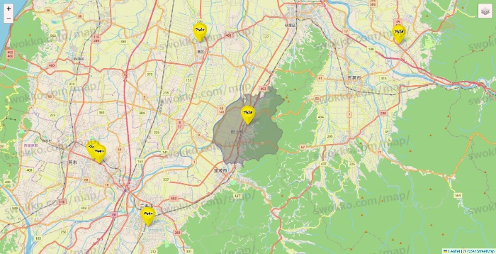 新潟県のマツモトキヨシの店舗地図