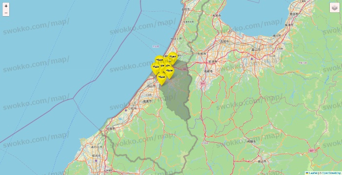 石川県のマツモトキヨシの店舗地図