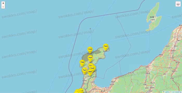 石川県のマツモトキヨシの店舗地図