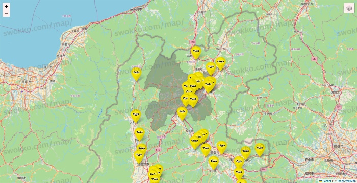 長野県のマツモトキヨシの店舗地図