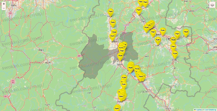 長野県のマツモトキヨシの店舗地図