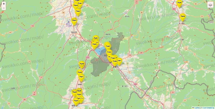 長野県のマツモトキヨシの店舗地図