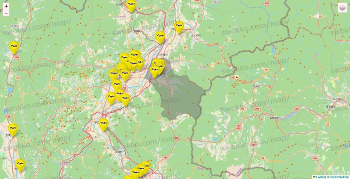長野県のマツモトキヨシの店舗地図