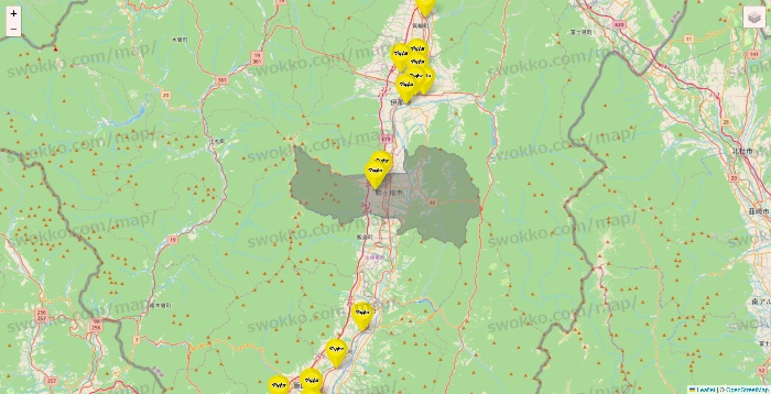 長野県のマツモトキヨシの店舗地図