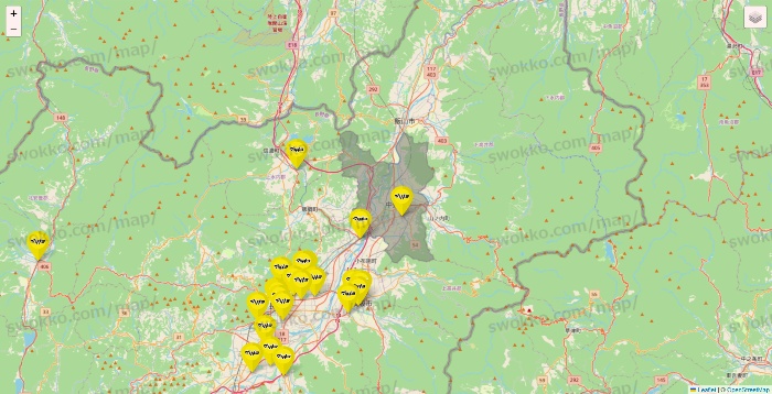 長野県のマツモトキヨシの店舗地図