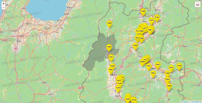 長野県のマツモトキヨシの店舗地図