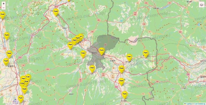 長野県のマツモトキヨシの店舗地図