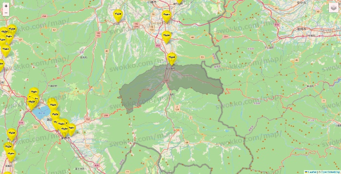 長野県のマツモトキヨシの店舗地図