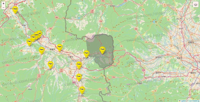 長野県のマツモトキヨシの店舗地図