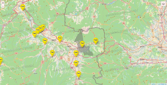 長野県のマツモトキヨシの店舗地図