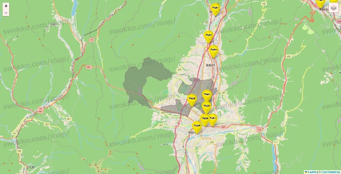 長野県のマツモトキヨシの店舗地図